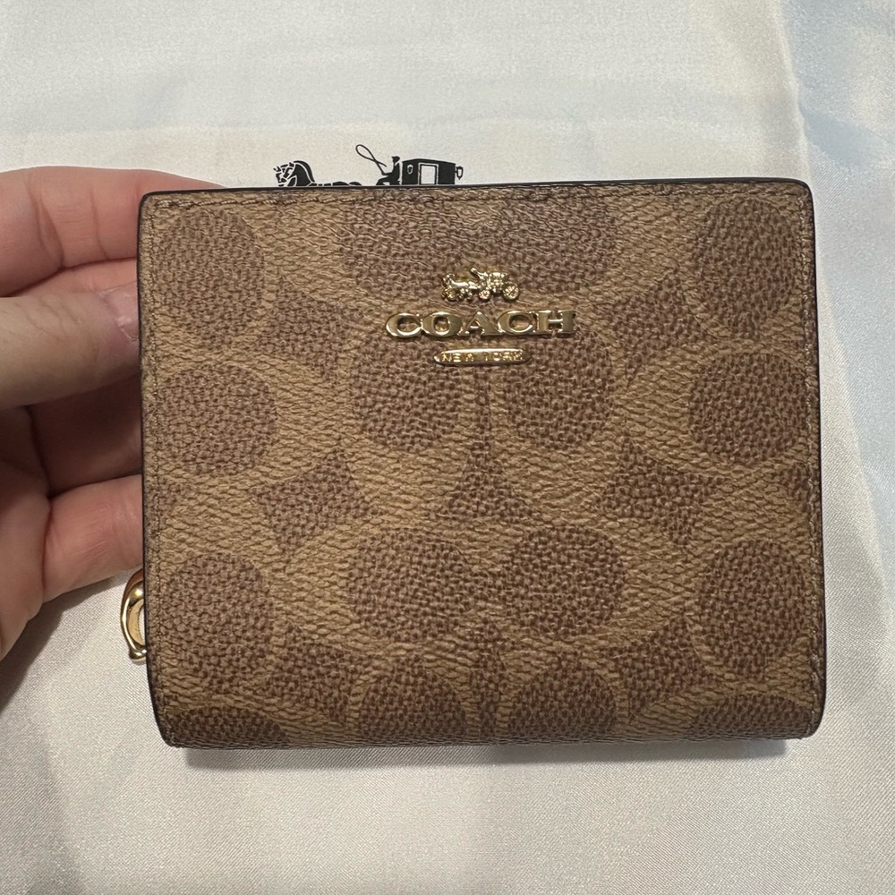 Coach snap wallet tan signature canvas - Picture 2 of 6